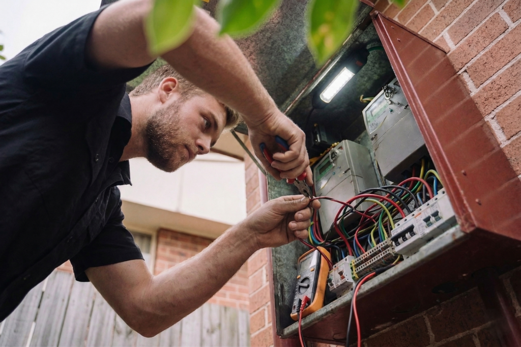 Earlwood electrician performing electrical work