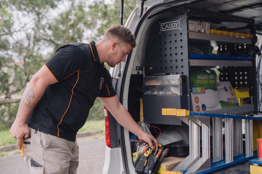 Licensed Earlwood electrician working on a residential job